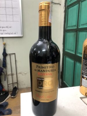 Rượu Vang Ý Carlo Sani ORO Gold Nectar Primitivo di Manduria Riserva