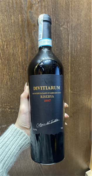 Rượu Vang Ý Divitiarum Montepulciano d’Abruzzo Riserva 2017
